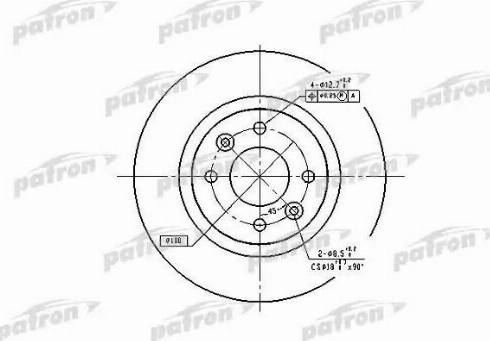 Patron PBD1017 - Тормозной диск autosila-amz.com