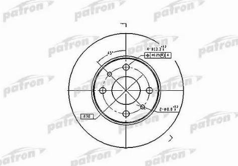 Patron PBD1745 - Тормозной диск autosila-amz.com