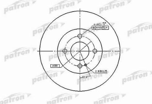 Patron PBD3089 - Тормозной диск autosila-amz.com