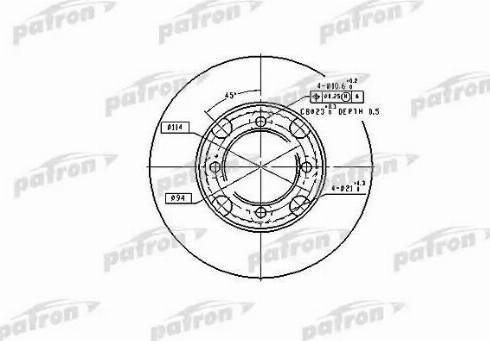 Patron PBD2572 - Тормозной диск autosila-amz.com