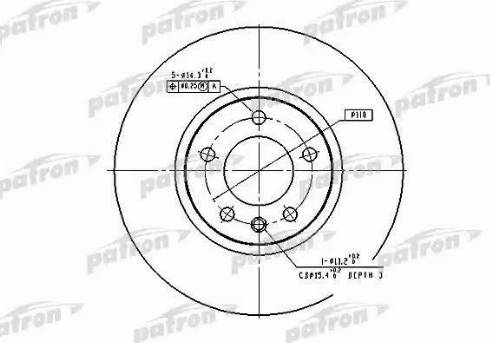 Patron PBD2645 - Тормозной диск autosila-amz.com