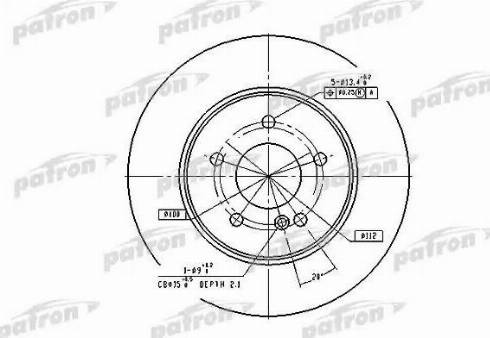 Patron PBD2813 - Тормозной диск autosila-amz.com