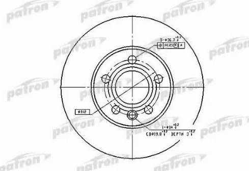 Patron PBD2776 - Тормозной диск autosila-amz.com