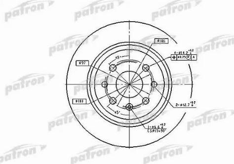 Patron PBD2772 - Тормозной диск autosila-amz.com