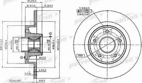 Patron PBD7013 - Тормозной диск autosila-amz.com