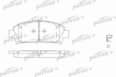 Patron PBP928 - Тормозные колодки, дисковые, комплект autosila-amz.com