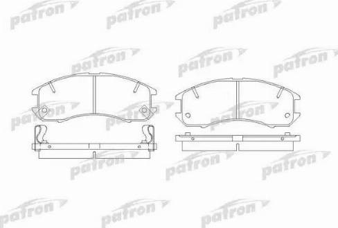 Patron PBP576 - Тормозные колодки, дисковые, комплект autosila-amz.com