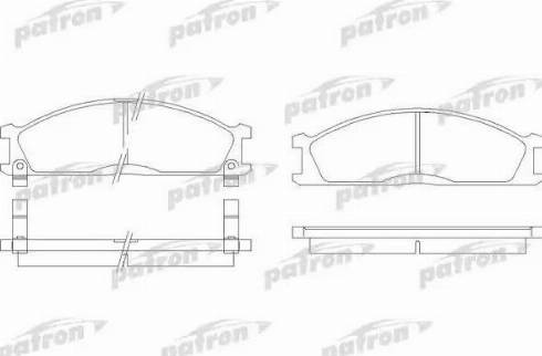 Patron PBP641 - Тормозные колодки, дисковые, комплект autosila-amz.com