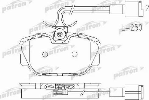 Patron PBP660 - Колодки тормозные дисковые передн BMW: 3 82-91, 3 Touring 87-94, 3 кабрио 85-93, Z1 88-91 autosila-amz.com