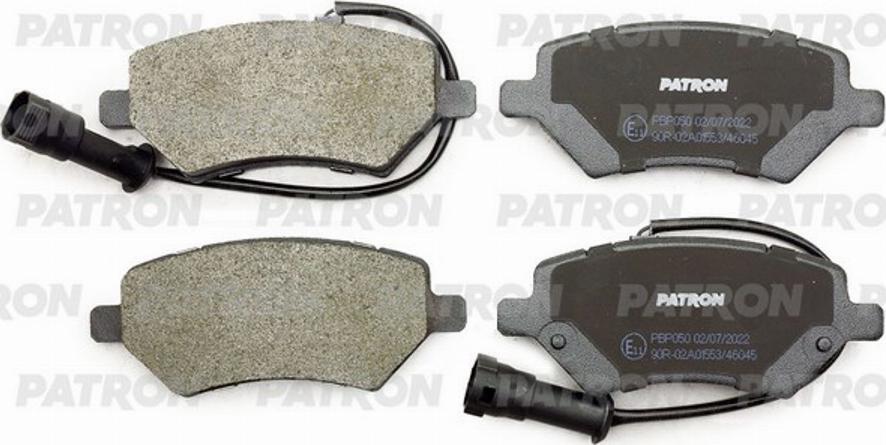 Patron PBP050 - Тормозные колодки, дисковые, комплект autosila-amz.com