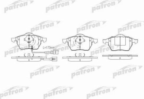 Patron PBP1463 - Колодки тормозные дисковые передн AUDI: A3 96-, TT 98-, TT Roadster 99-, SEAT: LEON 99-, LEON 05-, T autosila-amz.com