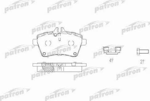 Patron PBP1593 - Тормозные колодки, дисковые, комплект autosila-amz.com