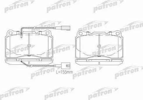 Patron PBP1545 - Тормозные колодки, дисковые, комплект autosila-amz.com