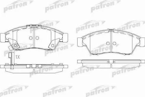 Patron PBP1533 - Тормозные колодки, дисковые, комплект autosila-amz.com