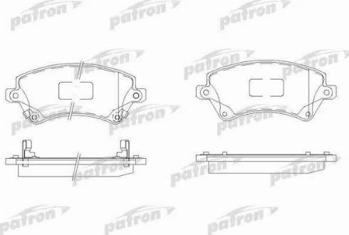 Patron PBP1573 - Тормозные колодки, дисковые, комплект autosila-amz.com