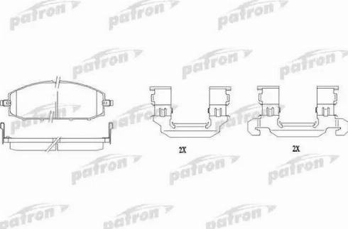 Patron PBP1577 - Тормозные колодки, дисковые, комплект autosila-amz.com