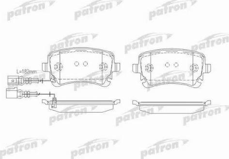 Patron PBP1644 - Тормозные колодки, дисковые, комплект autosila-amz.com