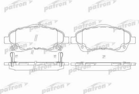 Patron PBP1648 - Колодки тормозные дисковые передн TOYOTA AVENSIS 03-, AVENSIS седан 03-, AVENSIS универсал 03-, COR autosila-amz.com