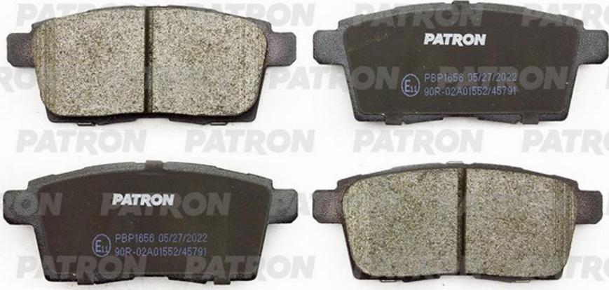 Patron PBP1656 - Тормозные колодки, дисковые, комплект autosila-amz.com