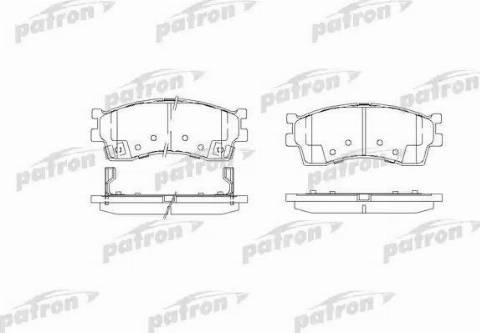 Patron PBP1602 - Колодки тормозные дисковые передн KIA CARENS, CLARUS, CREDOS, RIO autosila-amz.com