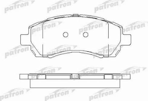 Patron PBP1612 - Тормозные колодки, дисковые, комплект autosila-amz.com