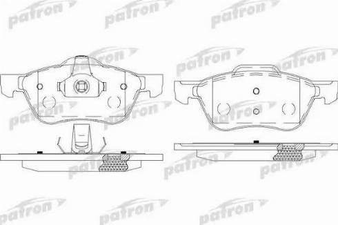 Patron PBP1674 - Тормозные колодки, дисковые, комплект autosila-amz.com