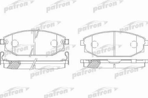 Patron PBP1671 - Тормозные колодки, дисковые, комплект autosila-amz.com