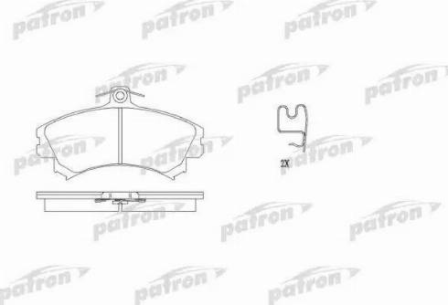 Patron PBP1093 - Тормозные колодки, дисковые, комплект autosila-amz.com