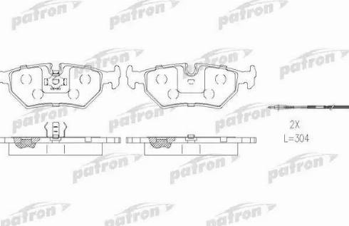 Patron PBP1003 - Тормозные колодки, дисковые, комплект autosila-amz.com