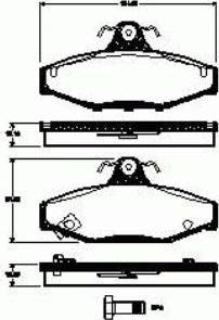 Pemebla P-728 - Тормозные колодки, дисковые, комплект autosila-amz.com