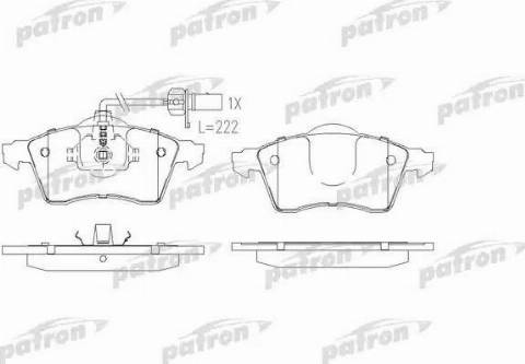 Patron PBP1518 - Колодки тормозные дисковые передн VW TRANSPORTER IV c бортовой платформой 90-03, TRANSPORTER IV авт autosila-amz.com