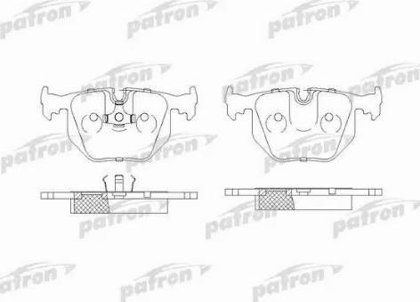 Patron PBP857 - Тормозные колодки, дисковые, комплект autosila-amz.com