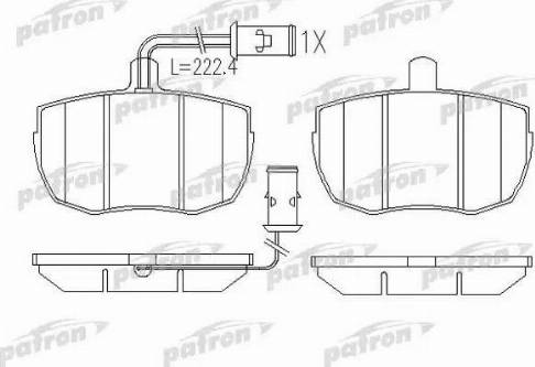 Patron PBP829 - Тормозные колодки, дисковые, комплект autosila-amz.com