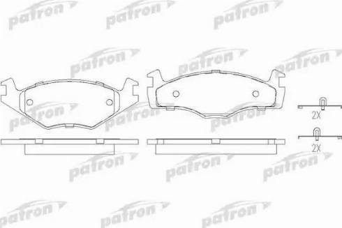 Patron PBP392 - Тормозные колодки, дисковые, комплект autosila-amz.com