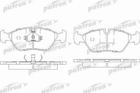 Patron PBP256 - Тормозные колодки, дисковые, комплект autosila-amz.com