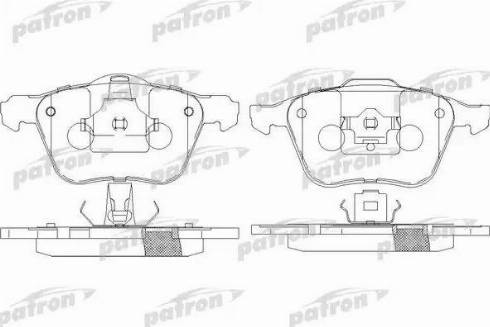 Patron PBP7008 - Тормозные колодки, дисковые, комплект autosila-amz.com