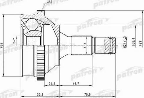 Patron PCV1585 - Шарнирный комплект, ШРУС, приводной вал autosila-amz.com