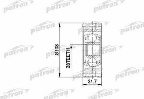 Patron PCV3024 - Шарнирный комплект, ШРУС, приводной вал autosila-amz.com