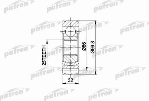 Patron PCV3020 - Шарнирный комплект, ШРУС, приводной вал autosila-amz.com