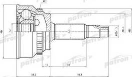 Patron PCV2283 - Шарнирный комплект, ШРУС, приводной вал autosila-amz.com