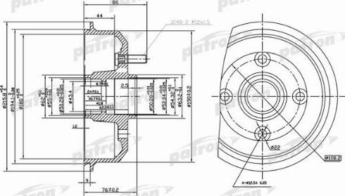 Patron PDR1529 - Тормозной барабан autosila-amz.com