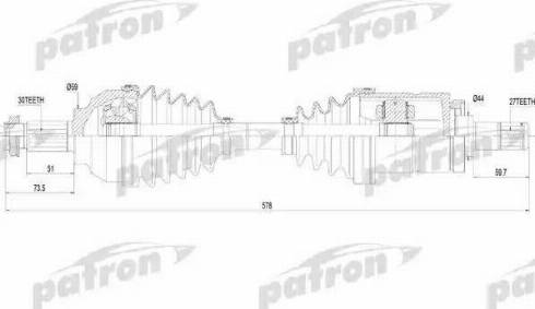 Patron PDS4620 - Приводной вал autosila-amz.com