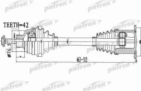 Patron PDS0478 - Приводной вал autosila-amz.com