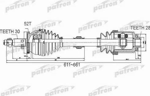 Patron PDS0501 - Приводной вал autosila-amz.com