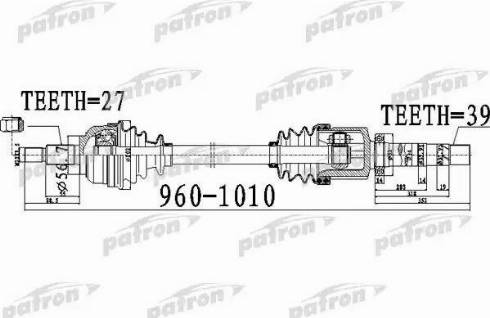 Patron PDS0531 - Приводной вал autosila-amz.com