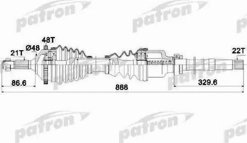 Patron PDS0091 - Приводной вал autosila-amz.com