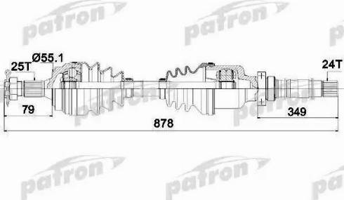 Patron PDS0059 - Приводной вал autosila-amz.com