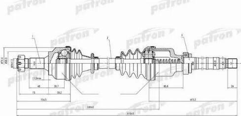 Patron PDS0069 - Приводной вал autosila-amz.com