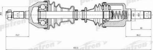 Patron PDS0010 - Приводной вал autosila-amz.com