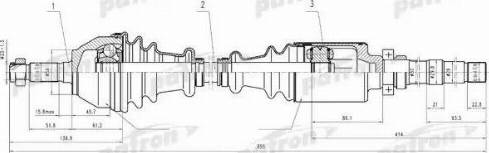 Patron PDS0011 - Приводной вал autosila-amz.com